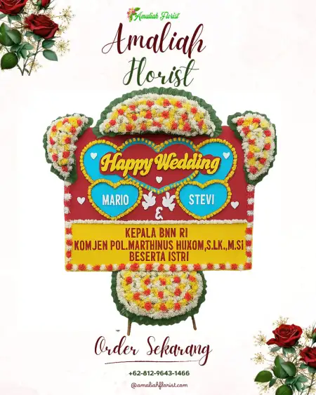 Papan Bunga Pernikahan Sinar Gading
